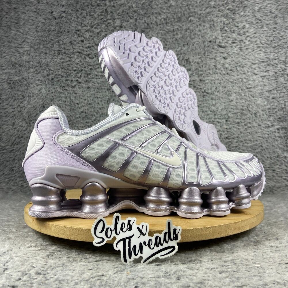Nike Shox TL Women Size 9 Sneakers White Barely Grape AR3566-104